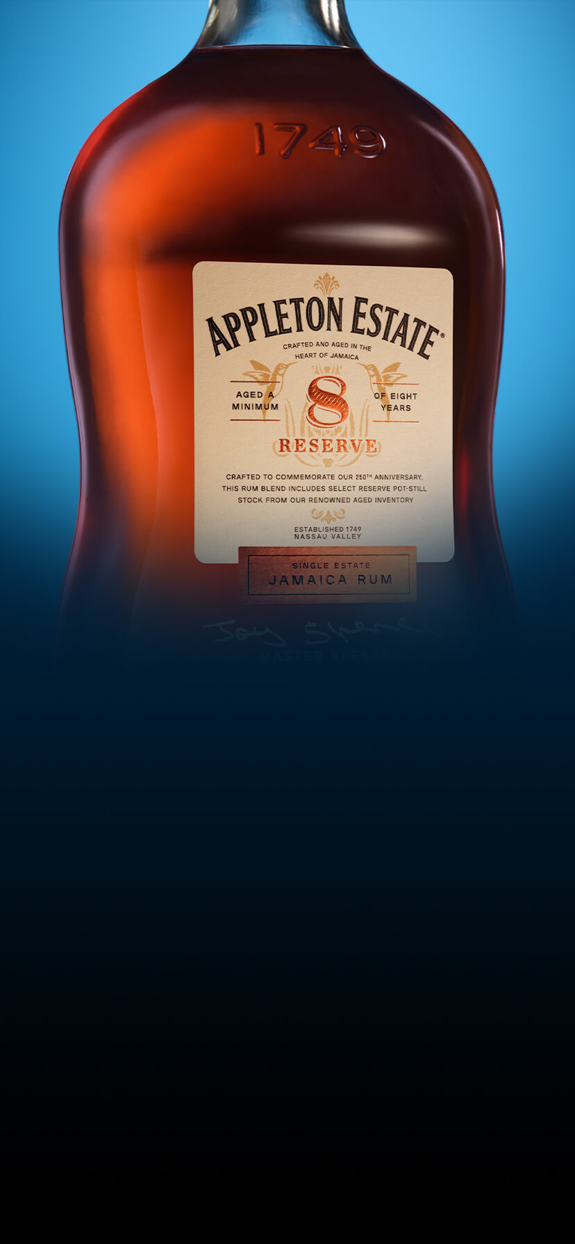 Apparence du rhum Appleton Estate 8 Year Old Reserve